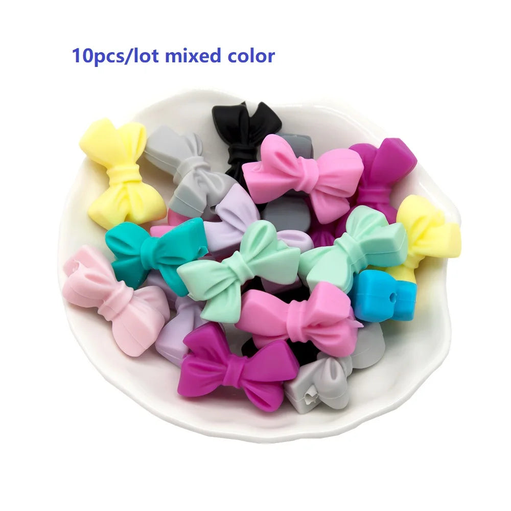 Cute-idea 10pcs/Lot Silicone Beads Teether Pacifier Nursing Chain Food Grade Teething Handmade Chewable Accessory Baby Product