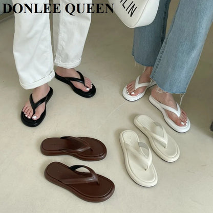 Women's Toe-Post Flat Sandals in Colour Options
