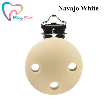 10 PCS 35 MM Round Silicone Clips BPA Free Baby Teething Teether Necklace Accessories Infant Pacifier Holder Chain Nipple DIY