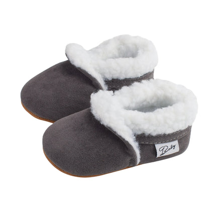 Citgeett Autumn 0-18M Newborn Baby Casual Shoes Winter Warm Fur Non-Slip Rubber Sole Boots Infant Prewalkers
