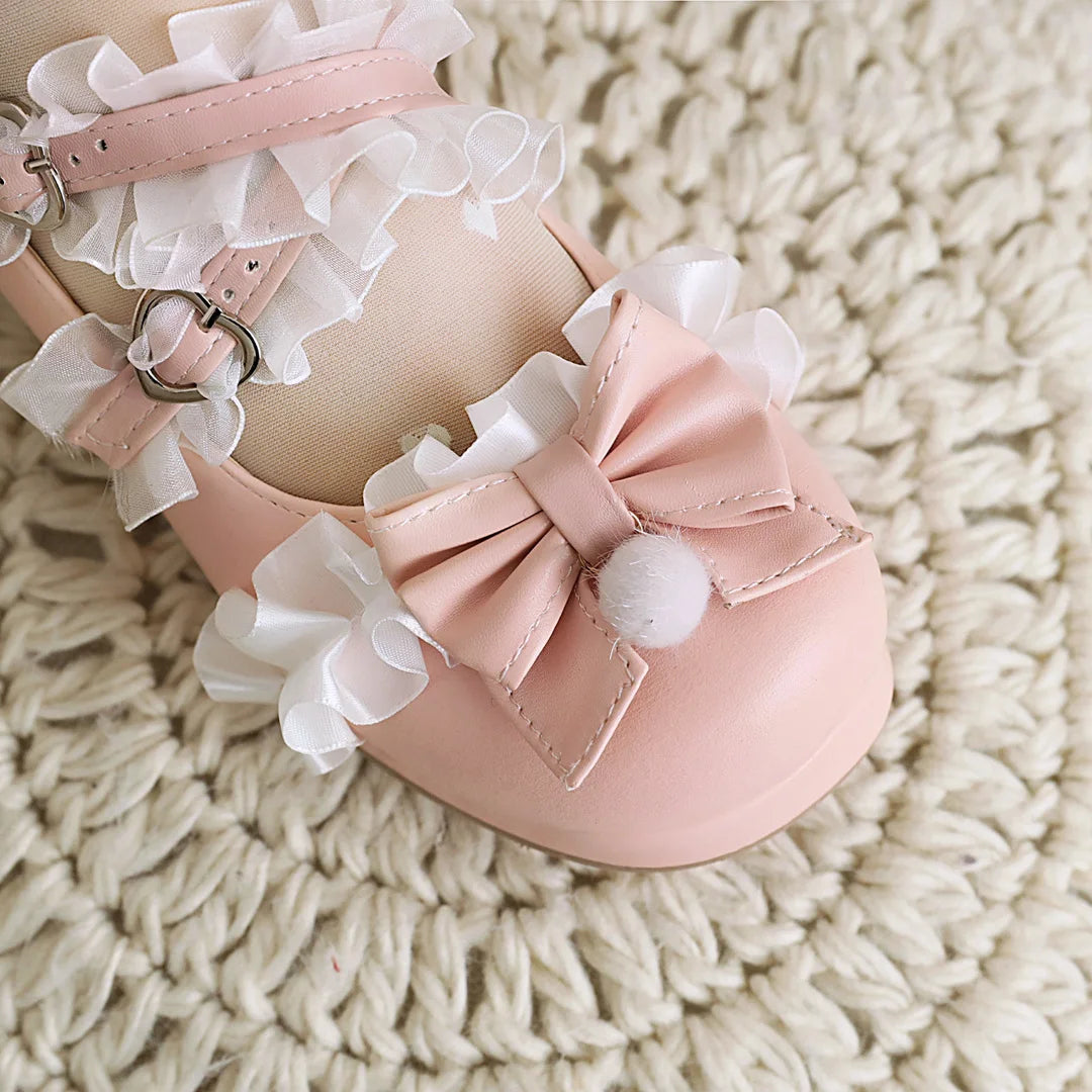 Cross-Strap Bow-Detail Mary Jane Heels