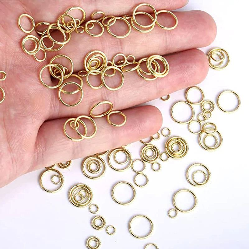 3-12mm Gold Silver Color Loops Open Jump Rings Metal Split Rings Connectors For Diy Jewelry Finding Making Accessories Supplies