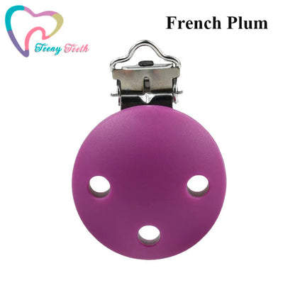 10 PCS 35 MM Round Silicone Clips BPA Free Baby Teething Teether Necklace Accessories Infant Pacifier Holder Chain Nipple DIY