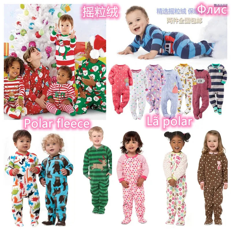 One-Piece Pajamas for Children Aged 3-10, Pajamas for Boys and Girls, Fleece One-Piece Suits, Soft and Warm