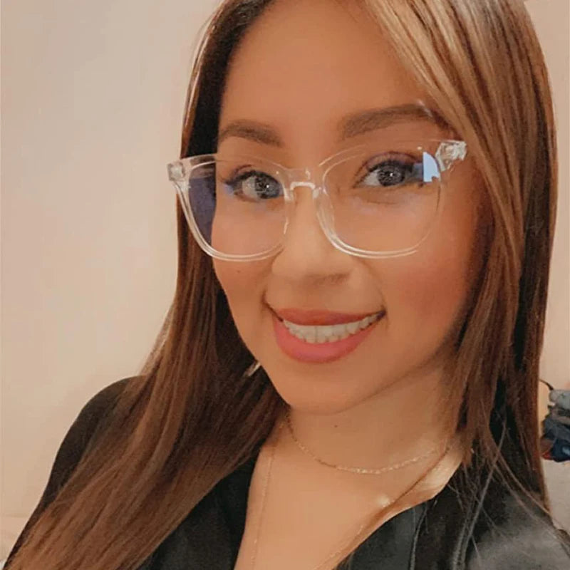 Transparent Computer Glasses Frame Women Men Anti Blue Light square Eyewear Blocking Glasses Optical Spectacle Eyeglass