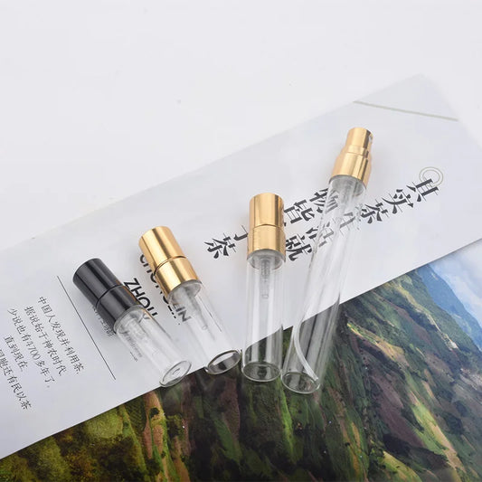 100 x2ml 3ml 5ml 10ml Sample Refillable Perfume Bottle Empty Mini Spray Bottle Perfume Bottles Atomizer Container For Travel
