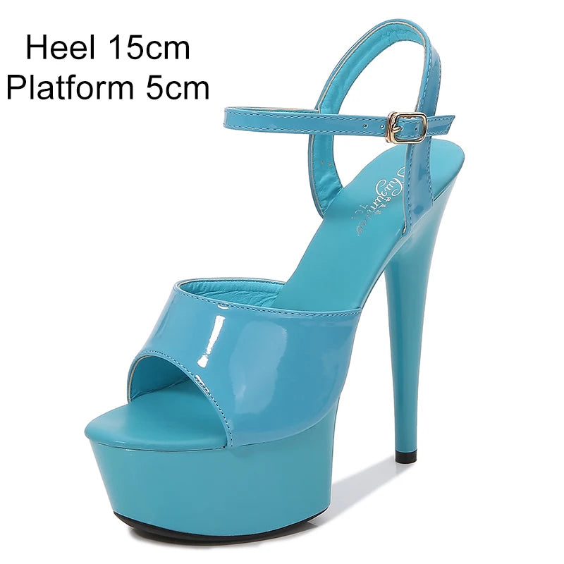 Women's Buckle-Strap Platform Stiletto Sandals