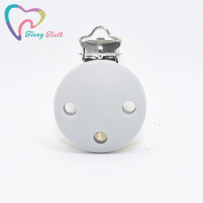 10 PCS 35 MM Round Silicone Clips BPA Free Baby Teething Teether Necklace Accessories Infant Pacifier Holder Chain Nipple DIY