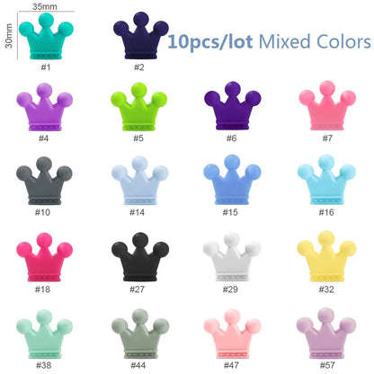 Cute-idea 10pcs/Lot Silicone Beads Teether Pacifier Nursing Chain Food Grade Teething Handmade Chewable Accessory Baby Product