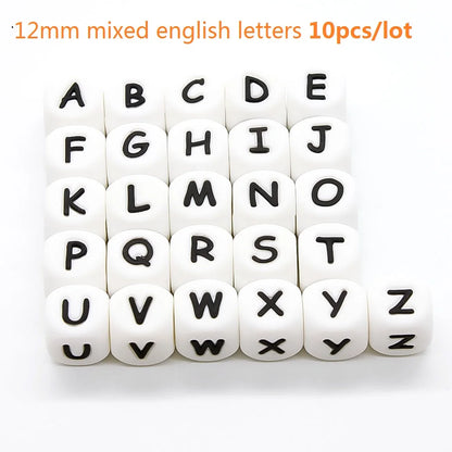 Cute-idea 10pcs/Lot Silicone Beads Teether Pacifier Nursing Chain Food Grade Teething Handmade Chewable Accessory Baby Product
