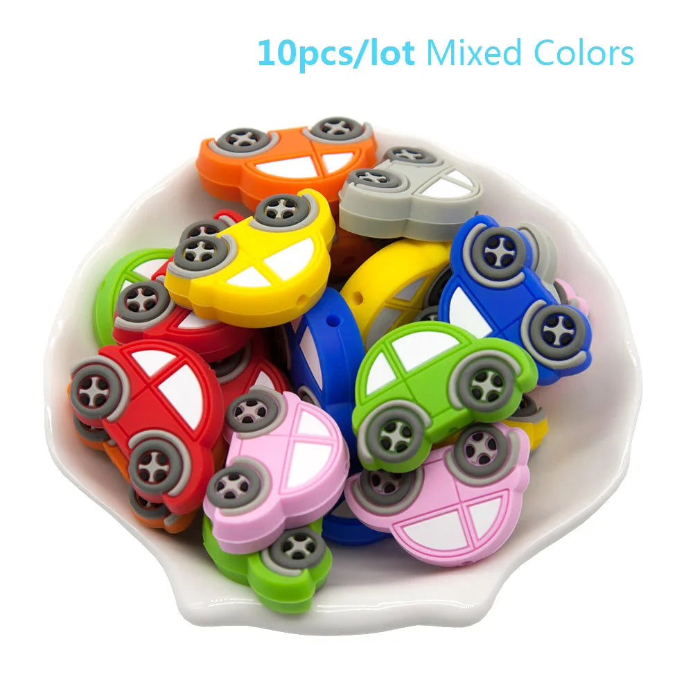 Cute-idea 10pcs/Lot Silicone Beads Teether Pacifier Nursing Chain Food Grade Teething Handmade Chewable Accessory Baby Product