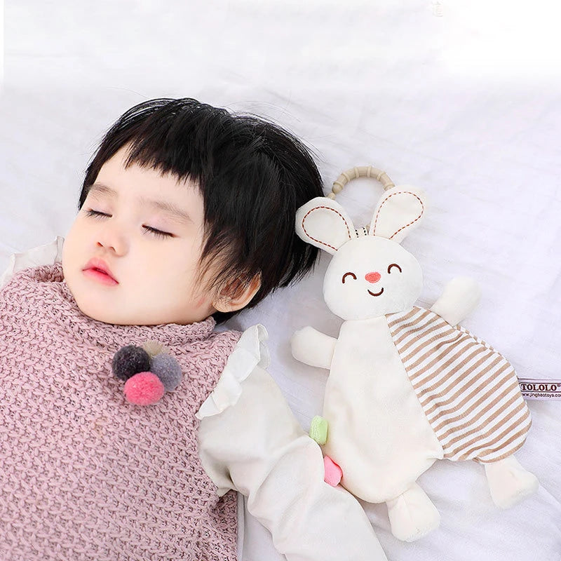 Baby Towels Newborn Baby Comforter Soothe Appease Towel Animal Rabbit Plush Dolls Soft Security Rattles Bed Bell Saliva Towel