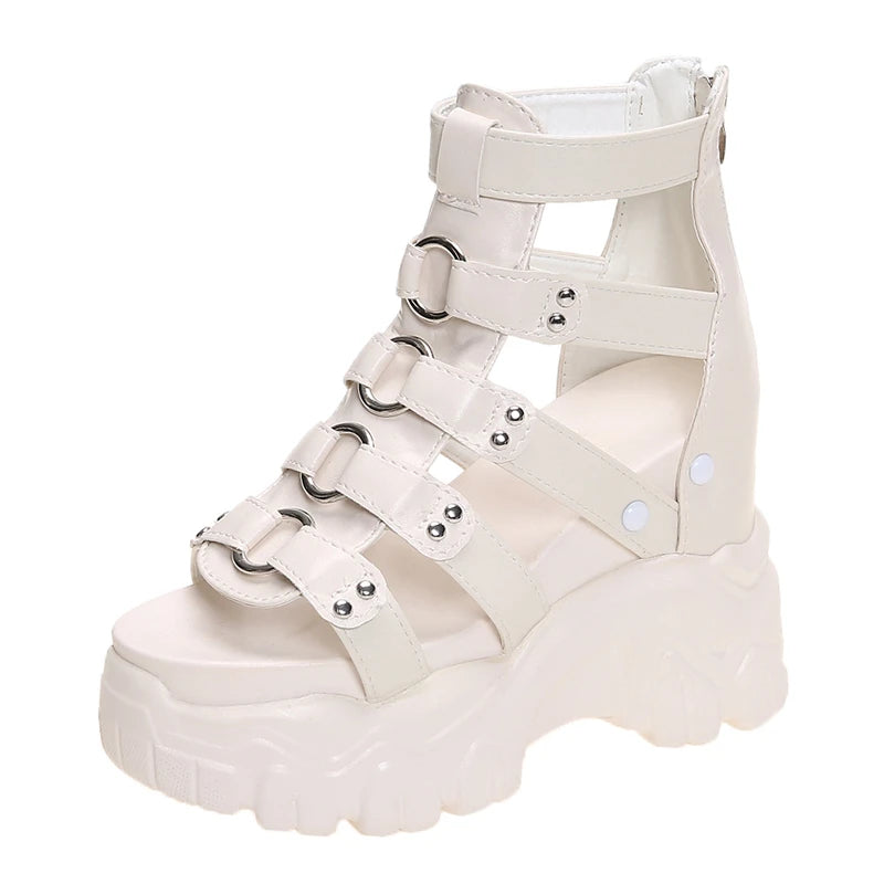 Women's Cutout Platform Wedge Sandals