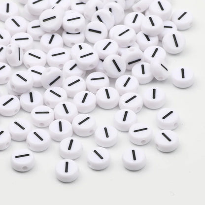 50/100/200pcs/lot 7x4mm White Round A-Z Alphabet Letter Acrylic Loose Spacer Beads for Jewelry Making Diy Bracelet Accessories