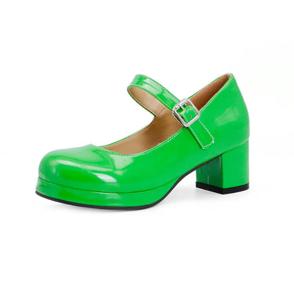 Women's Buckle-Strap Platform Mary Janes