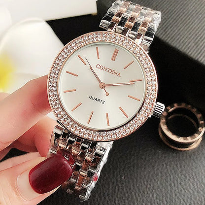Relogio Feminino New Crystal Diamond Watch Luxury Silver Women Watches Fashion Women's Watches Full Steel Wrist Watch Clock Saat