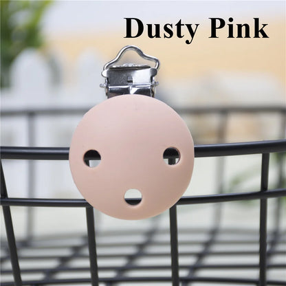 10 PCS 35 MM Round Silicone Clips BPA Free Baby Teething Teether Necklace Accessories Infant Pacifier Holder Chain Nipple DIY