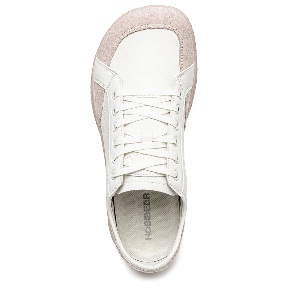 HOBIBEAR Women Men Barefoot Shoes Wide Toe Box Lightweight Sneakers Casual Color-Blocking Artificial Leather Walking Shoes