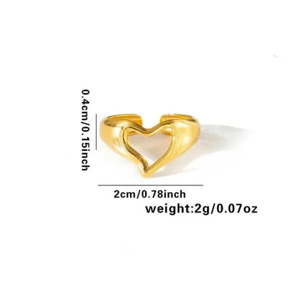 Wholesale High End Waterproof Three-dimensional M Letter Hollow Stainless Steel Finger Ring Trendy for Women Personalize Jewelry