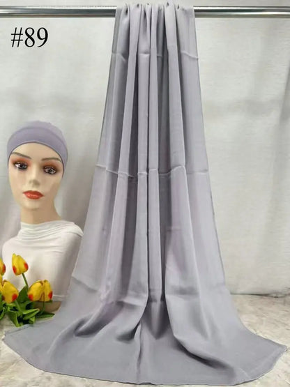 110colors Modal Hijab with Modal Undercap Set Basic Stretchy Pullover Headscarf Thin Breathable Sunscreen Head Wrap Hijabs Scarf