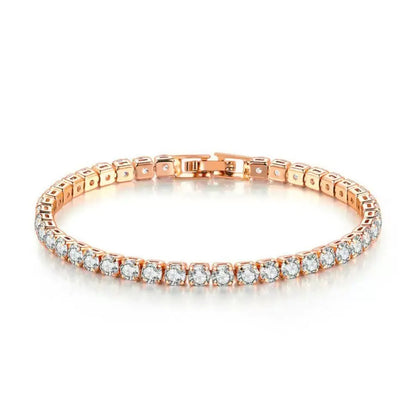 MxGxFam ( 19 cm 17 cm x 4 mm ) Promotion Gold Plated 18 k Multiple Colors Powder Zirconia Bracelet For Women Fashion Jewelry