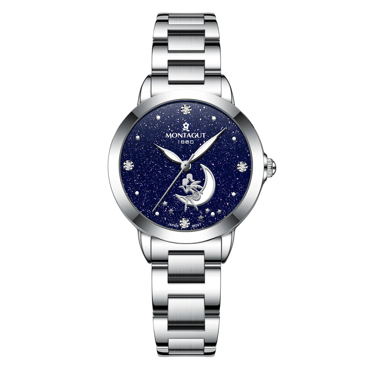 Women's Starry Sky Quartz Watch, Daily Waterproof & Luminous, Niche High-end Ladies Wristwatch with Shining Star Dial Design