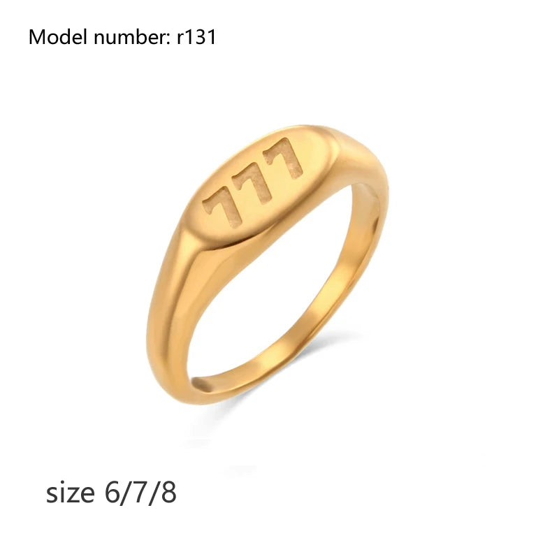 2026 Simple Stainless Steel Rings For Women Gold Color Smooth Geometric Open Rings Arc Rings Diamonds Jewellery Ring Gift