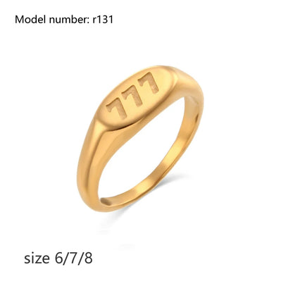 2026 Simple Stainless Steel Rings For Women Gold Color Smooth Geometric Open Rings Arc Rings Diamonds Jewellery Ring Gift
