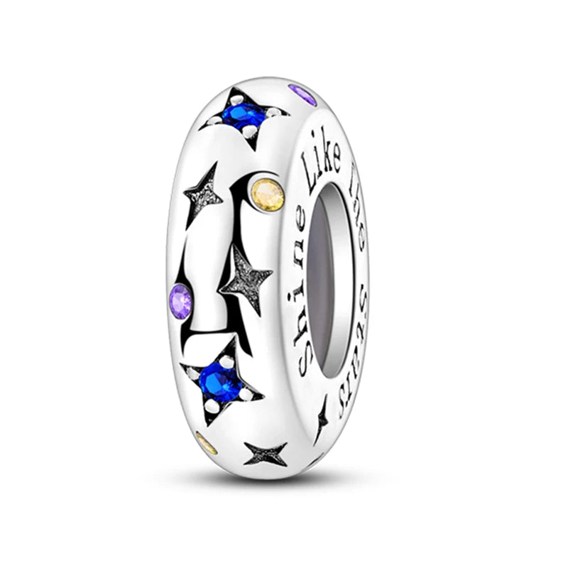 Original 925 Sterling Silver Clip Charm Inlaid Zircon Cat Butterfly Charm Silicone Spacer Beads For Women Bracelet DIY Jewelry