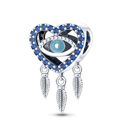 100% Real 925 Silver Classic Devil's Eye Charms Beads For Women Fit Original Qikaola Bracelets Fine DIY Jewelry Making