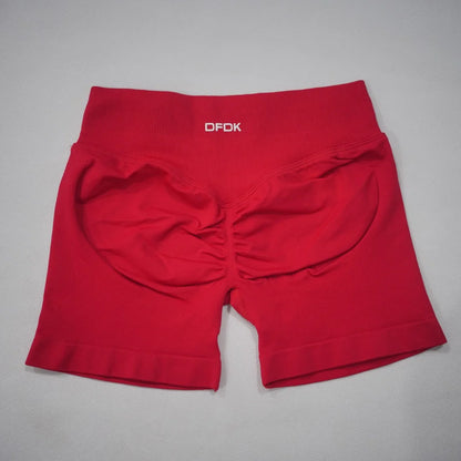 DFDK 2026 New Women Scrunch Butt Yoga Shorts High Waist Hip Lifting Push Up Squat Proof Sports Shorts Gym Workout Running Fitnes