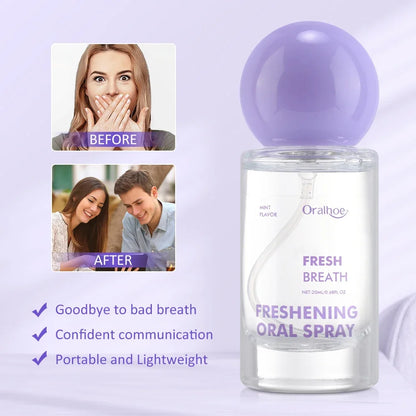 Mint Oral Spray for Long-Lasting Freshness Travel-Sized Oral Breath Spray Mouth Spray Freshener Oral Care Probiotic Freshener