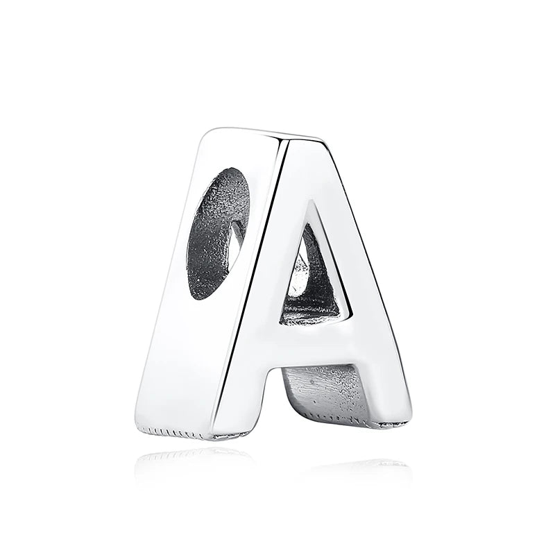 Original 925 Sterling Silver Charms Beads 12 Zodiac A-Z Letters Virgo Aries Fit Brand Bracelets Necklaces Jewelry For Women