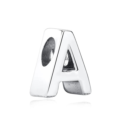 Original 925 Sterling Silver Charms Beads 12 Zodiac A-Z Letters Virgo Aries Fit Brand Bracelets Necklaces Jewelry For Women