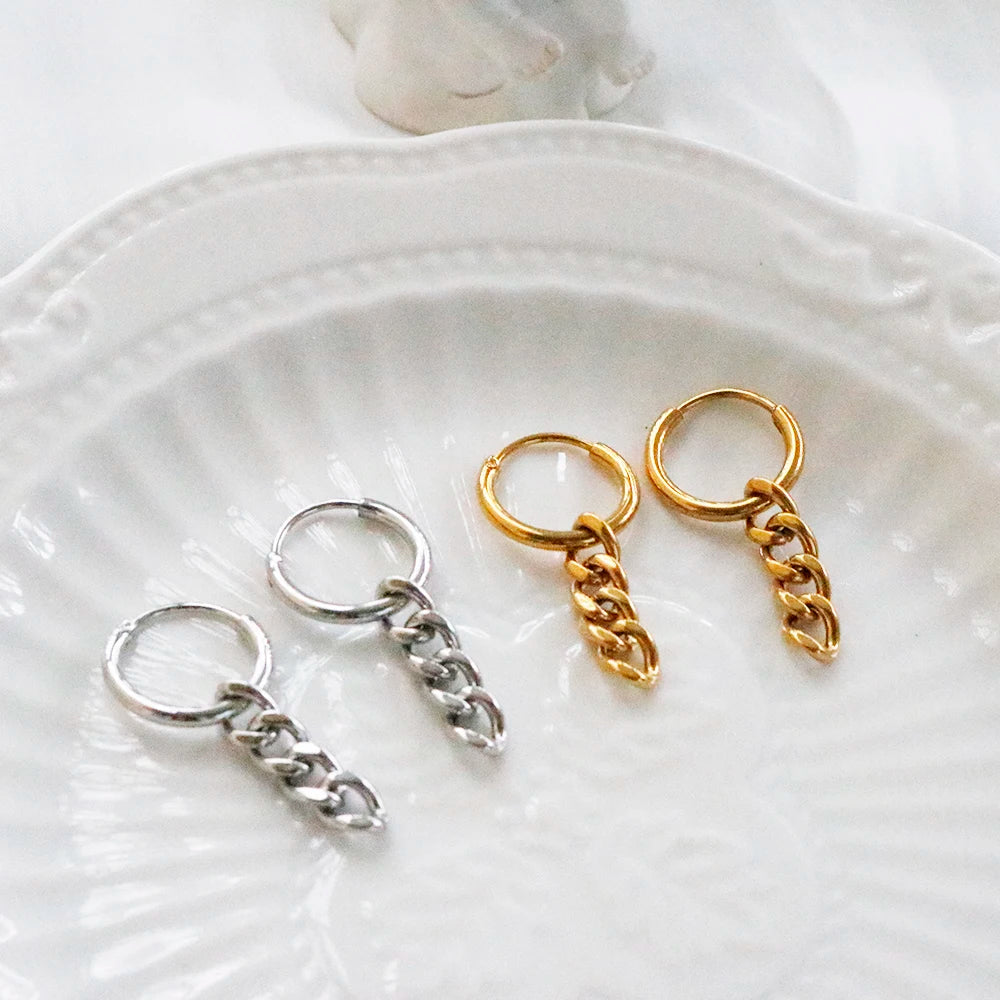 Stainless Steel Exaggerated Large Waterproof Hoop Earrings