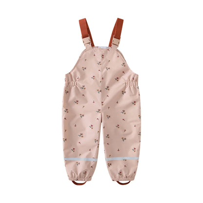 HONEYKING Kids Jumpsuit For Boys Toddler Outdoor Clothes Colorful Waterproof Rain Pants Baby Girl Overalls For Children