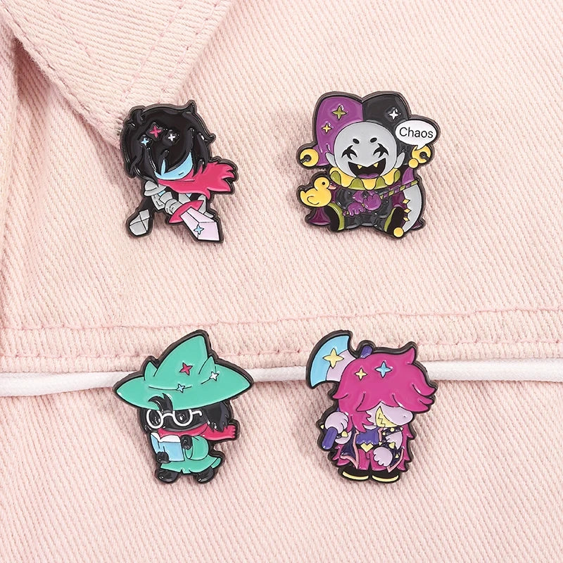 [Cute Enamel Pin]  New Fashion Deltarune Susie Kris Enamel Pins Cute Multi-Color Enamel Pin Accessories Gifts for Fans Friends