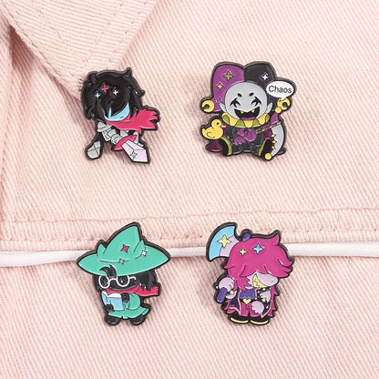 [Cute Enamel Pin]  New Fashion Deltarune Susie Kris Enamel Pins Cute Multi-Color Enamel Pin Accessories Gifts for Fans Friends