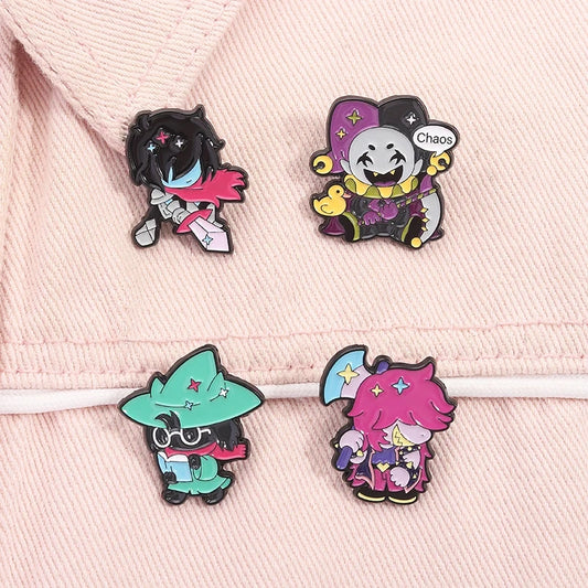 [Cute Enamel Pin]  New Fashion Deltarune Susie Kris Enamel Pins Cute Multi-Color Enamel Pin Accessories Gifts for Fans Friends