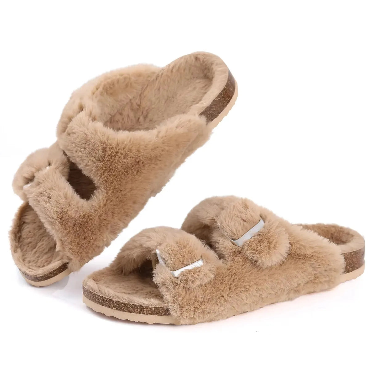 Asgard Women's Suede Clogs Leather Mules Cork Footbed Sandals Arch Support Aldult Four Seasons Adjustable Buckle Potato Shoes