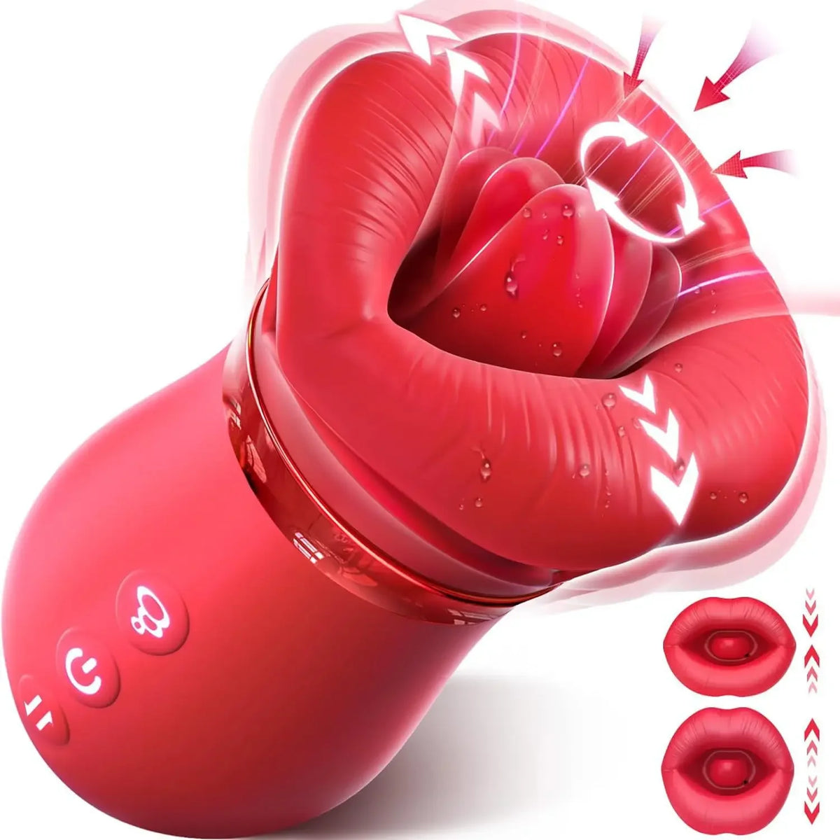 360 Rotation Tongue Licking Vibrator for Women Mouth Sucking Clitoral Stimulator 10 Modes Nipple Suction Female Masturbator Toy