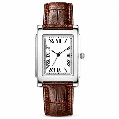 Retro Square Women Wristwatch Classic Roman Dial Leather Strap Business Watches for Woman Fashion Elegant Ladies Watch Gift