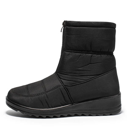 New Platform Waterproof Snow Boots Women 2025 Winter Thick Plush Ankle Boots Woman Non Slip Warm Cotton Padded Shoes Ladies