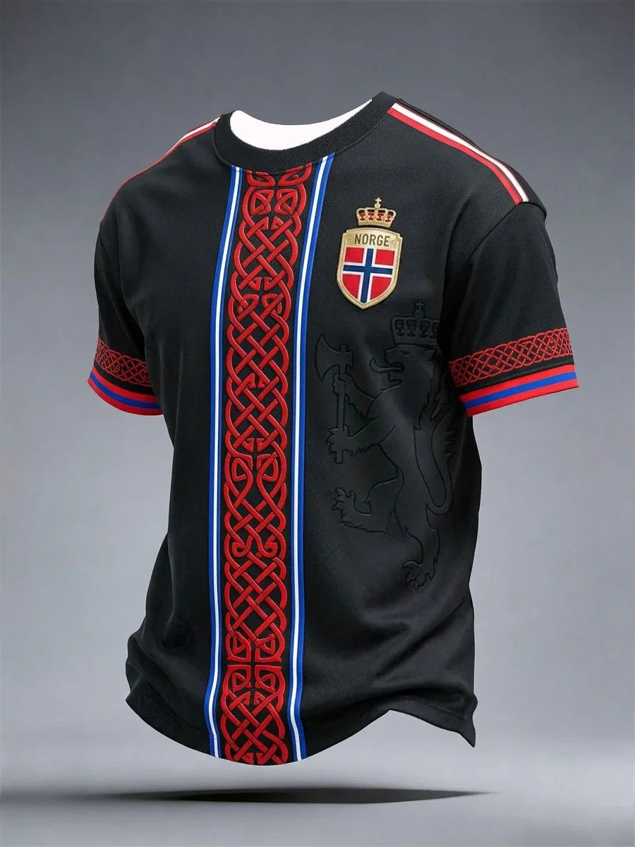 2026 Edition Norwegian Fans Football Training T-Shirt - 3D Print - Fashionable, Comfortable and Breathable - Family Clothing