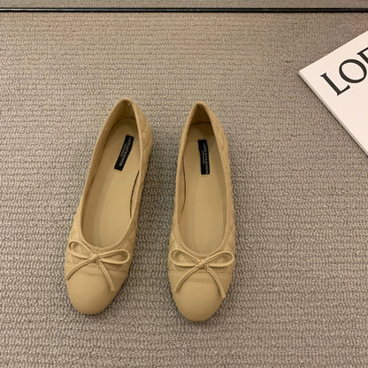 Bailamos Women Brand Ballet Shoes Fashion Bow In Autumn 2022Pregnant Women's Flats Casual Women's Dress Shoes Mujer