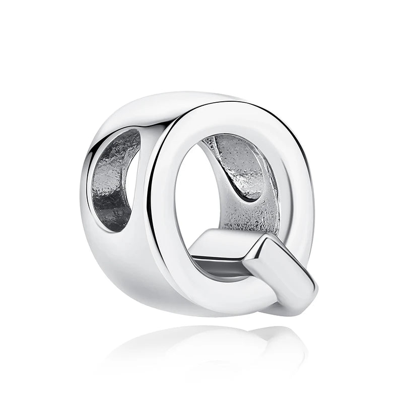 Original 925 Sterling Silver Charms Beads 12 Zodiac A-Z Letters Virgo Aries Fit Brand Bracelets Necklaces Jewelry For Women
