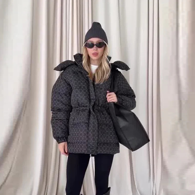 Women's Hooded Zip-Front Padded Jacket
