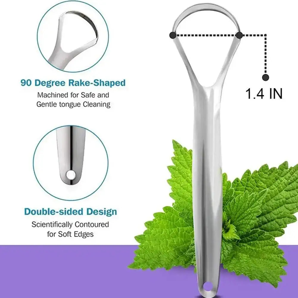 1PCS Portable Single Layer Tongue Scraper Tongue Scraper Fresh Breath Maker Reusable Stainless Steel Oral Mouth Brush 2026 New