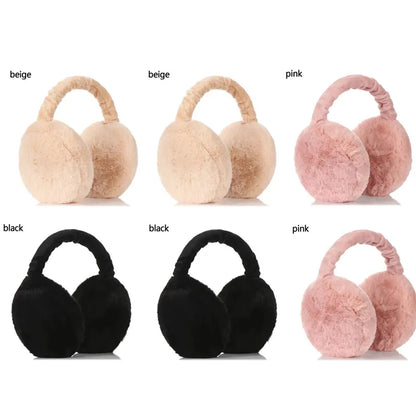 2/6pcs Solid Color Soft Plush Ear Warmer Winter Warm Earmuffs Fashion Ear Cover Outdoor Cold Protection Ear-Muffs