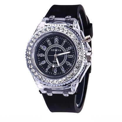 2026 Luminous Colorful LED Luminous Watch for Male and Female Students, Fluorescent Quartz Hand for Male and Female Students
